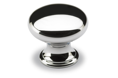 Bouton Cirpi, H 27 mm, ø 30 mm, chromé brillant