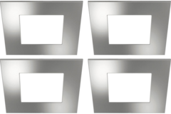 Hera set 4 x fq-68 Led 4w 24V 3000K look inox +transfo Led 30 