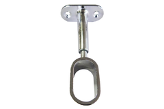 Verstelbare kastbaardrager 85-110mm chroom voor ovale baar 30x15mm