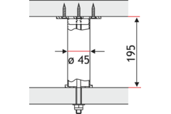 Barsteun rond d.45mm rvs