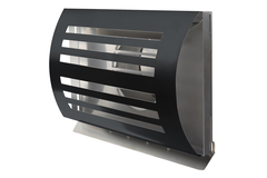 Paneir delta jalousie inox/noir d.150mm 