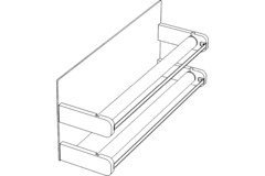 Miro M porte-rouleau papier alu blanc  