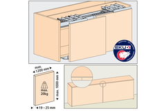 Hawa Frontino 20 H FS garnituur, type S1, 1200-1399 mm, 2 deuren