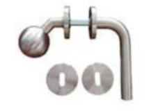 Bouton fixe courbe d50+clenche pz rvs dr  19mm