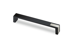 Greep Intra, boorafstand 192, L 204 mm, B 25 mm, H 26 mm, Mat zwart / roestvrij staal finish geborsteld