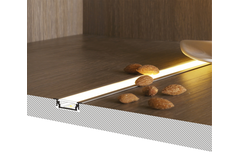 Profilé Led groove10 c/u 2000 noir anodisé 
