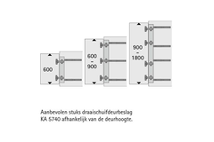 Système de porte pivotante coulissante KA 5740 / 700 mm