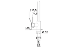 Blanco Jandora-S mitigeur inox brossé 