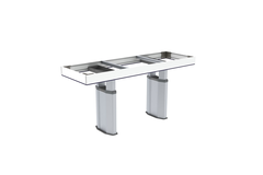CENTERLIFT 960HA avec façade - 138,0 x 58,0cm, Pour panneau supérieur 140.0x60.0cm, Blanc, RAL 9003