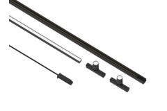 Set eindkappen Lite Track zwart (6 st)