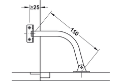 Limitateur d'ouverture de porte droite 