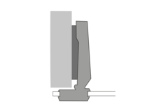 Intermat scharnier voor glazen deur (Intermat 9904), opliggend, openingshoek 95°, voor schroefbevestiging (-)