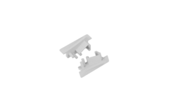 Embout profilé Led diagonal10 gris avec trou 
