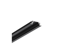 Profilé Led groove10 c/u 2000 noir anodisé 