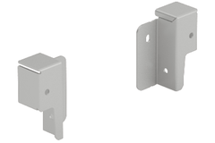 Raccord de paroi arrière ArciTech 78 mm, argent, à gauche
