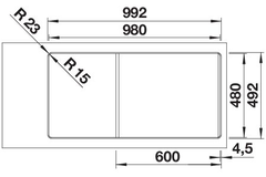 Blanco Adira XL 6 S-F anthracite commande automatique