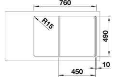 Blanco Axia III 45 S blanc auto + planche verre 