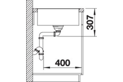 Blanco Axia III XL 6 S-F café automatische bediening
