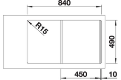 Blanco spoeltafel Divon II 45 S-IF br auto.