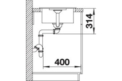 Spoeltafel Favum XL 6 S zwart manueel