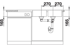 Blanco lantos 8 s-if rvs automatisch
