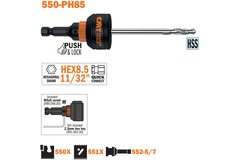 Snelwisselhouder met hss boor, opname hex 8,5