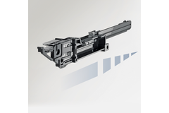 Kit de caisson avec coulisses à sortie totale et super extension, Profondeur d'installation (mini) 530 mm, aspect aluminium