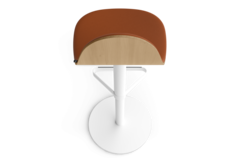 Tabouret tabu tes blanc rond|mystic moutarde 